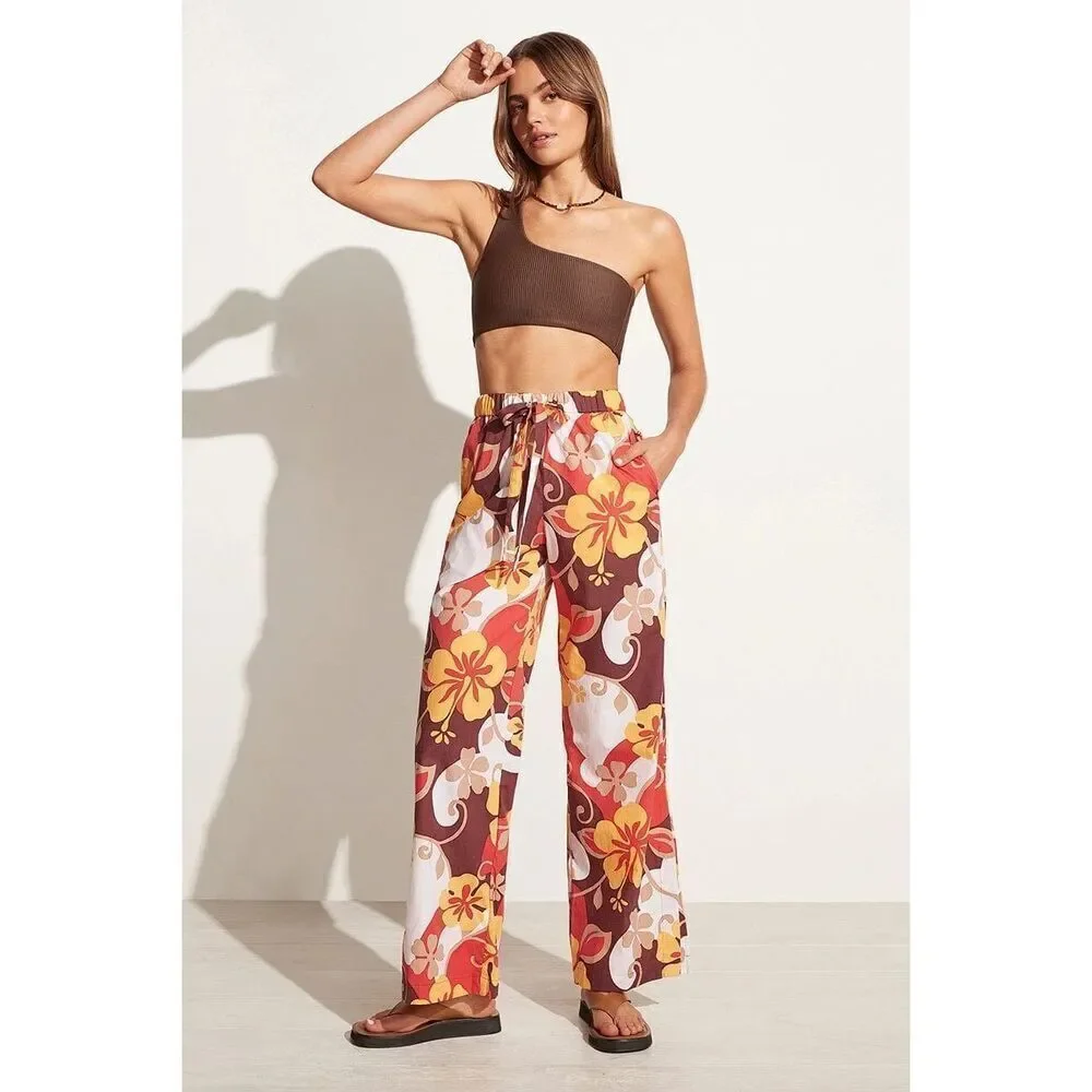 Faithfull the Brand Celvia Pant Ulani Floral Print Wide Leg Pull on S NWT Sale - Picture 8 of 16